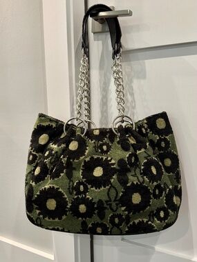 Glenda Gies- Millie Handbag- Avocado Flowers-Vintage based fabrics-NWT